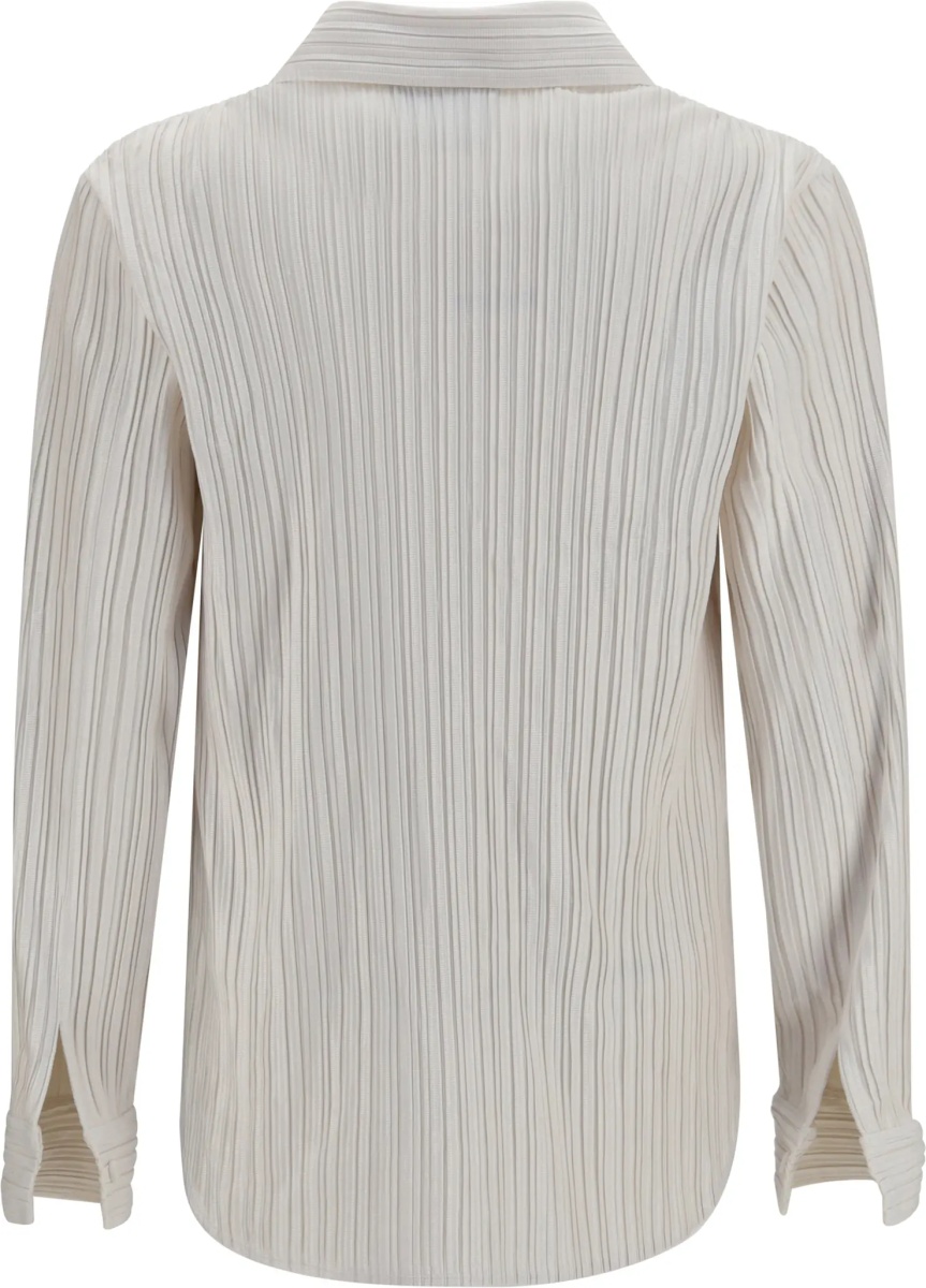 Camasa casual Shirt in fine striped velvet-like fabric - Img 2