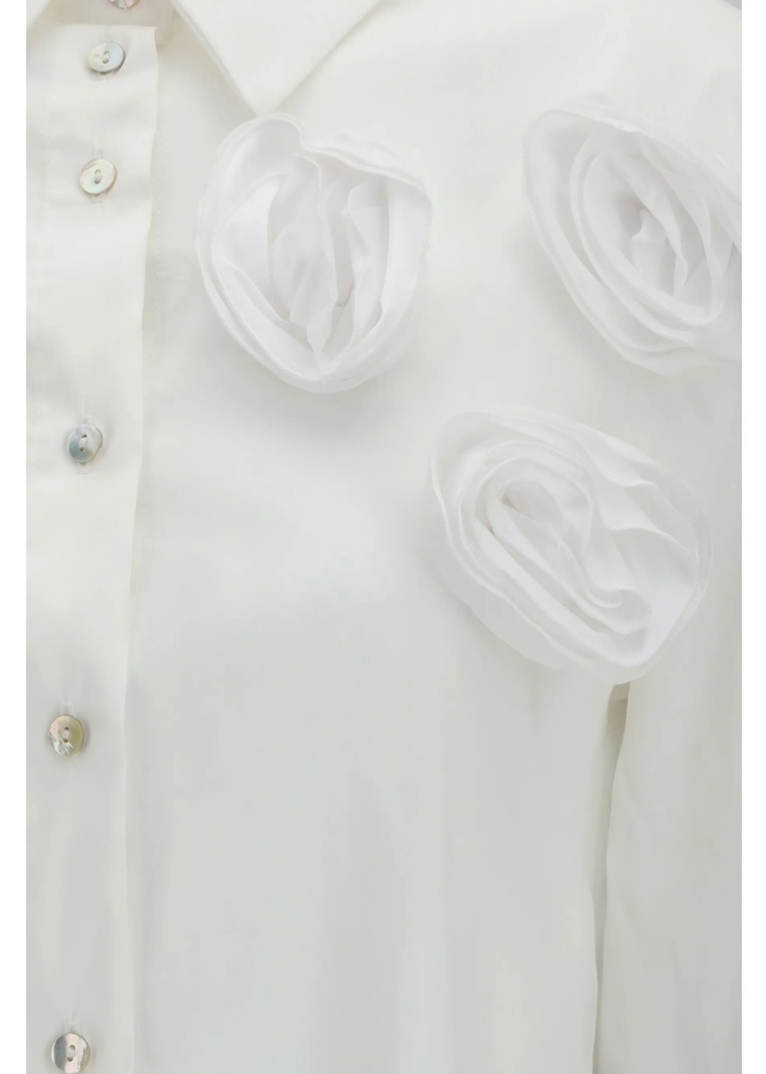 Camasa casual Shirt with appliqué roses - Img 3