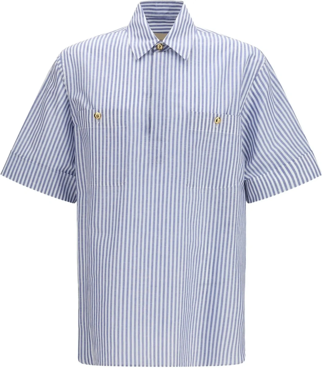 Camasa casual Short-sleeve Shirt with logo buttons - Img 6