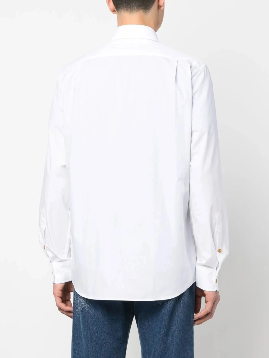 Camasa casual Vivienne Westwood alba din bumbac - Img 5