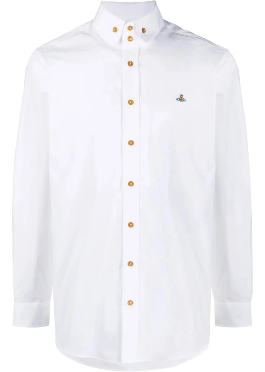 Camasa casual Vivienne Westwood alba din bumbac - Img 7