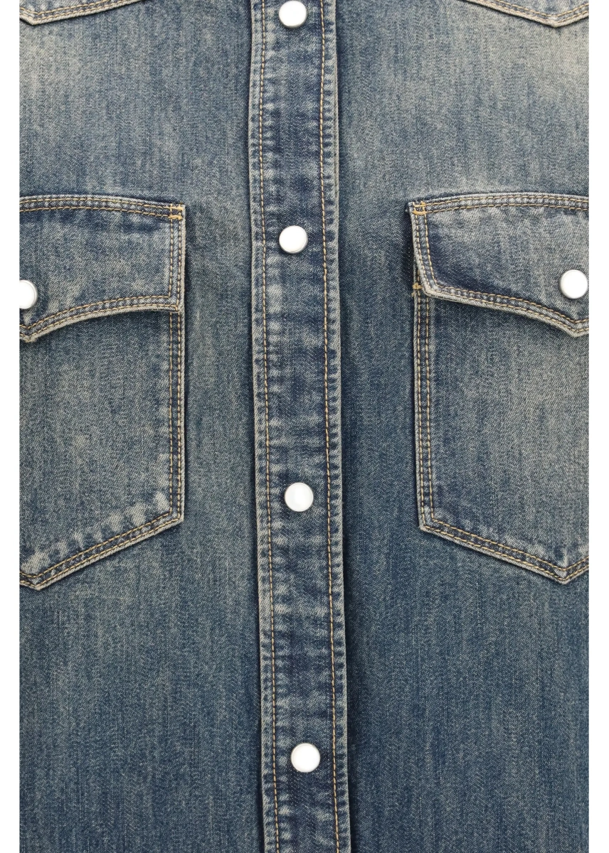 Camasa de blugi Fendi multicolora din denim Bananatex - Img 3