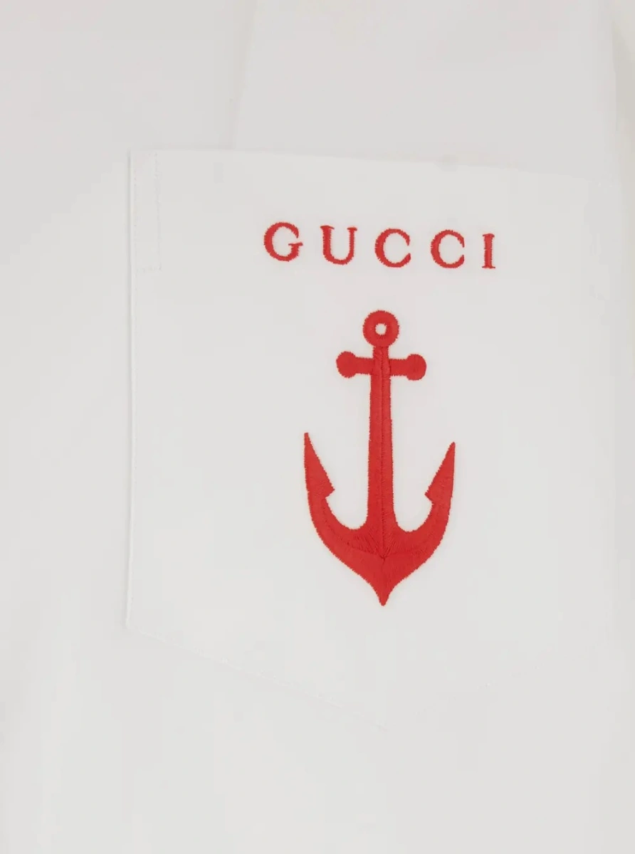 Camasa Gucci alba din bumbac - Img 3