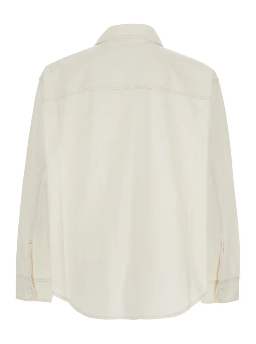Camasa White Shirt with classic collar and tone-on-tone ADC embroidery on the front in cotton for men - Img 2