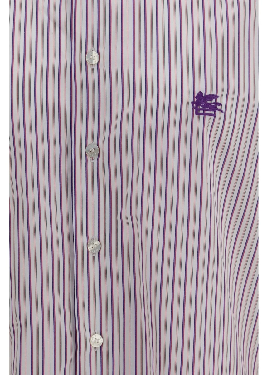 Camasi Roma striped cotton Shirt with Pegaso logo - Img 3