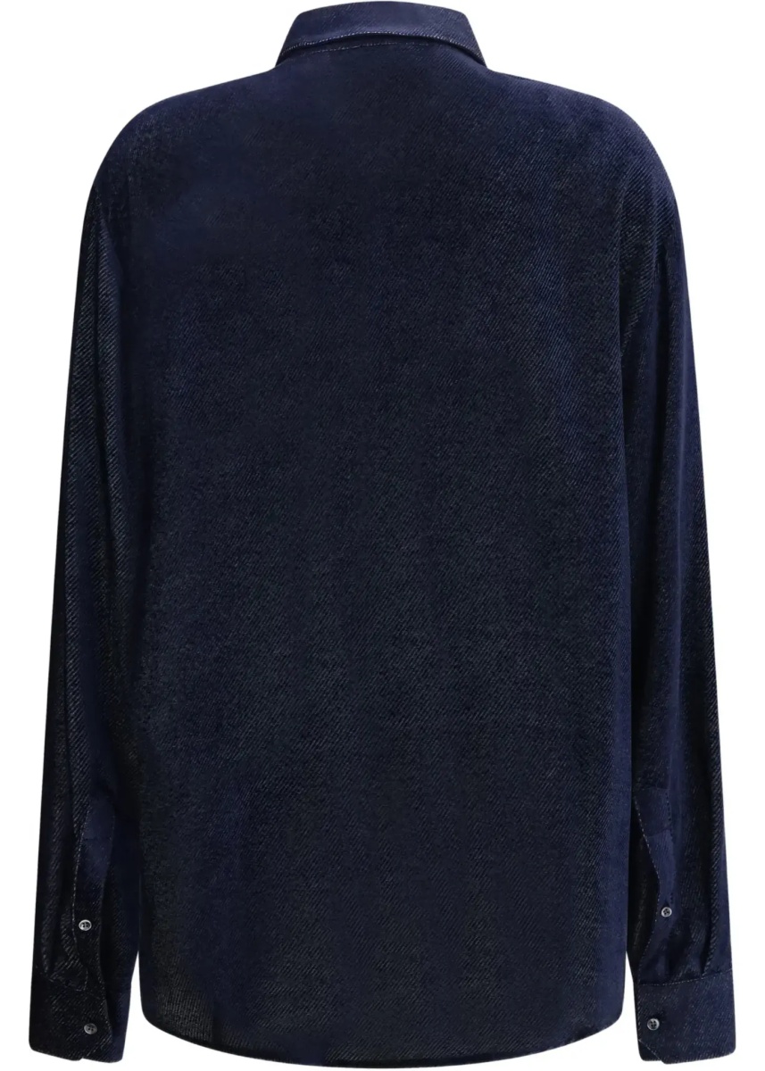 Camasi Silk blend devoré velvet twill Shirt - Img 4