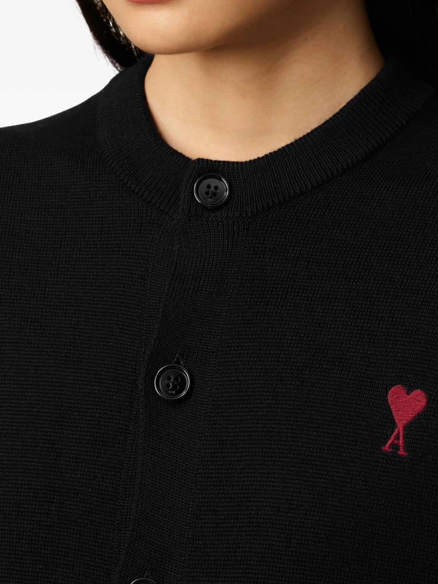 Cardigan AMI Paris ami de coeur negru - Img 5