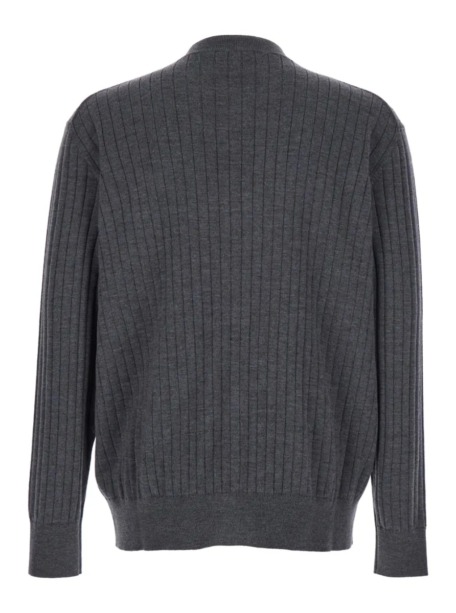 Cardigan Bottega Veneta gri din lana - Img 2