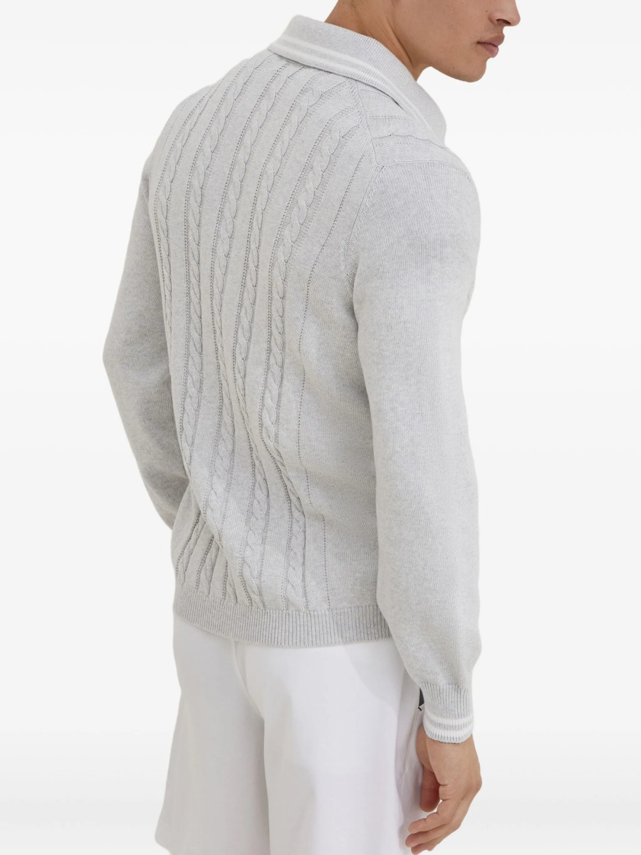 Cardigan Brunello Cucinelli gri - Img 4