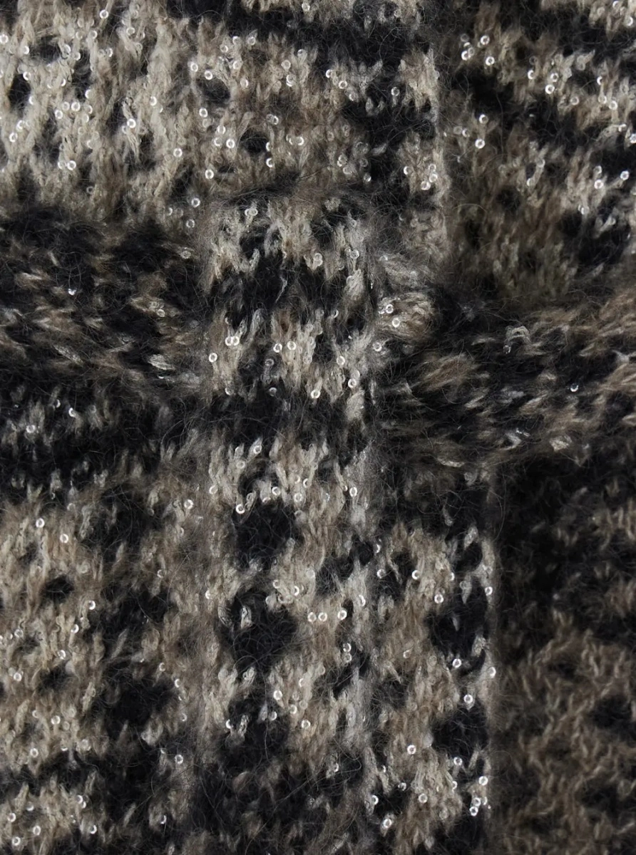 Cardigan Brunello Cucinelli multicolor din mohair si lana - Img 3