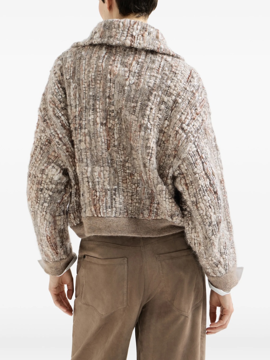 Cardigan Brunello Cucinelli neutru - Img 4