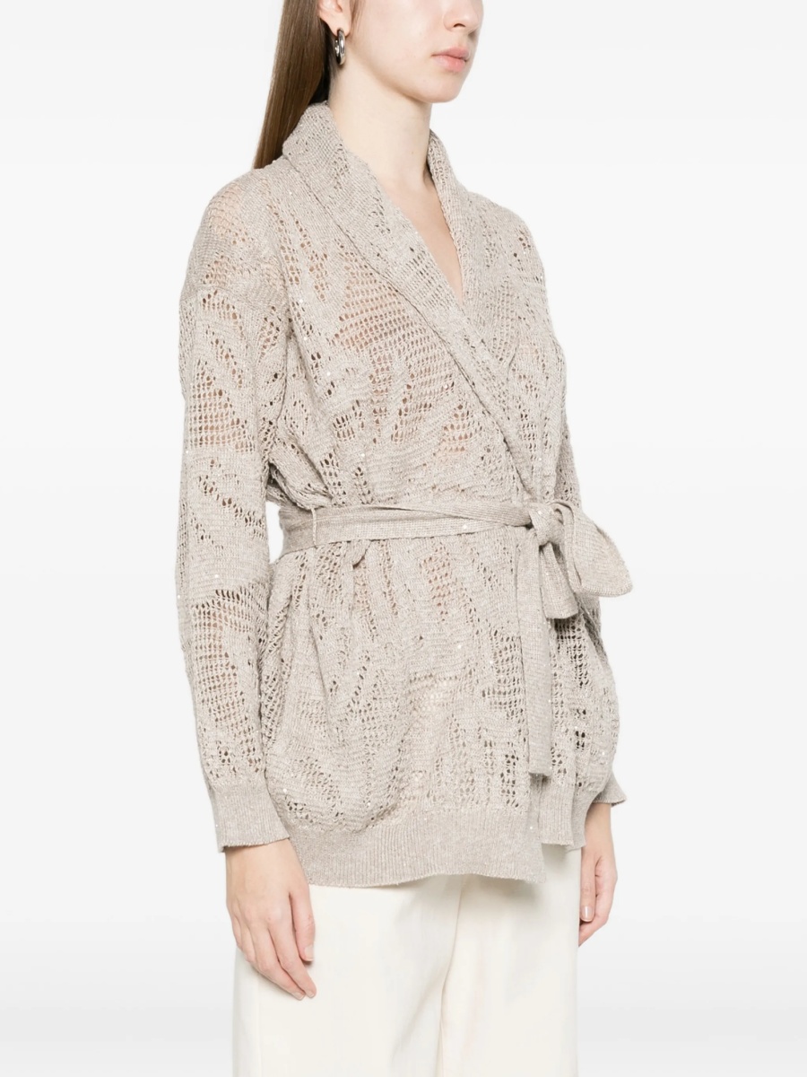 Cardigan Brunello Cucinelli neutru - Img 3