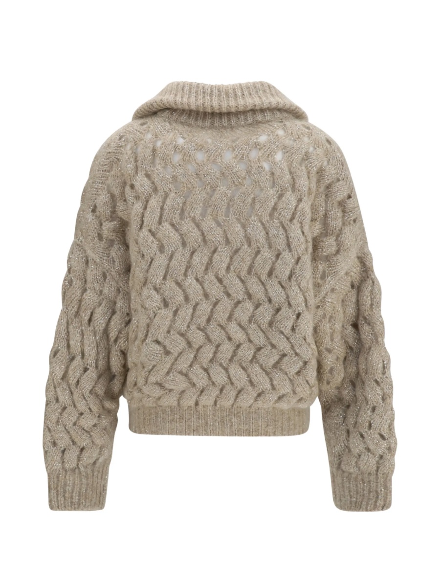 Cardigan Brunello Cucinelli neutru - Img 2