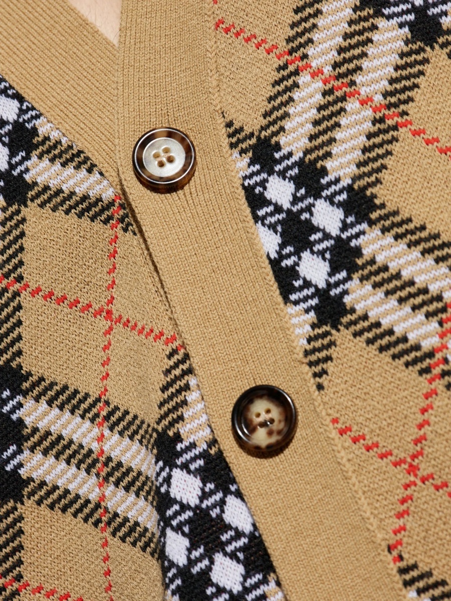 Cardigan Burberry vintage check neutru - Img 5