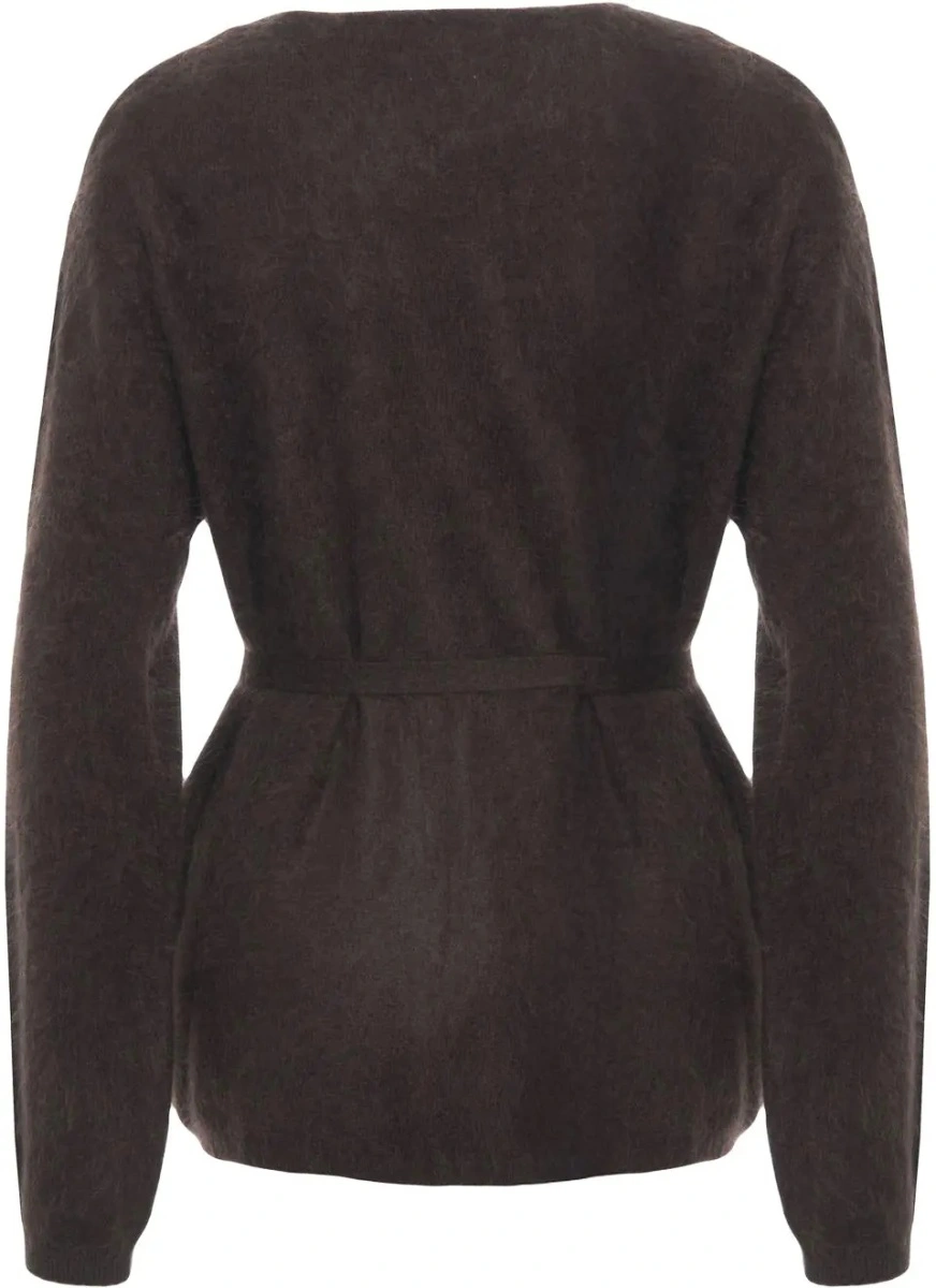 Cardigan Colorush maro din casmir 'Brushed' - Img 3