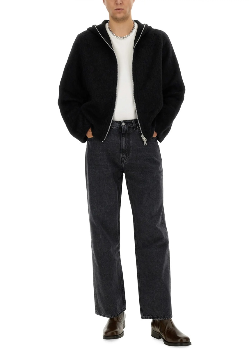 Cardigan Felpa In Lana Con Zip - Img 4
