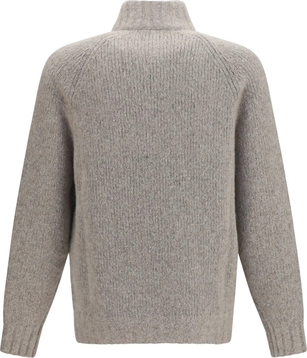 Cardigan High-neck cashmere and silk Cardigan with zip - Img 2