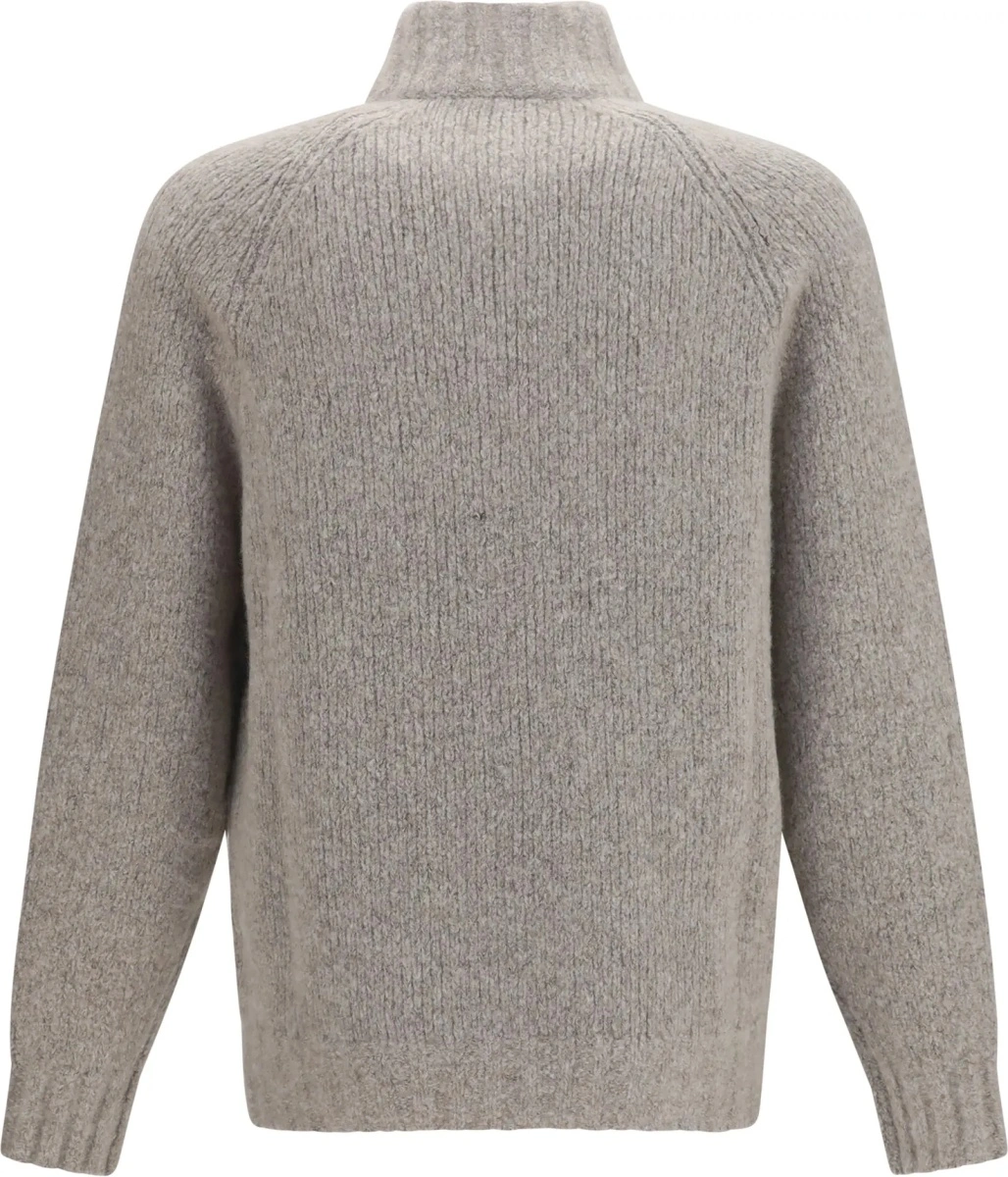 Cardigan High-neck cashmere and silk Cardigan with zip - Img 2