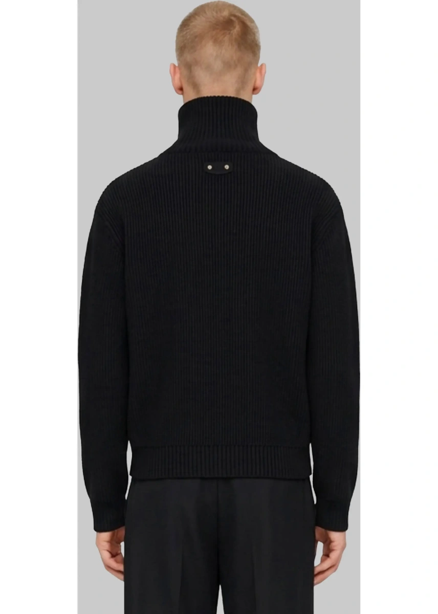 Cardigan High-Neck Cotton Blend Cardigan - Img 3