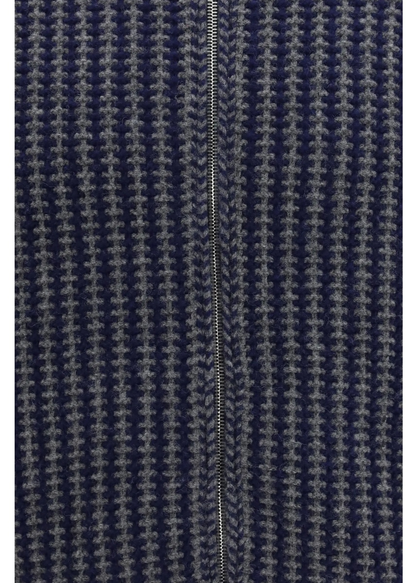Cardigan Intarsia wool knit zip Cardigan - Img 3