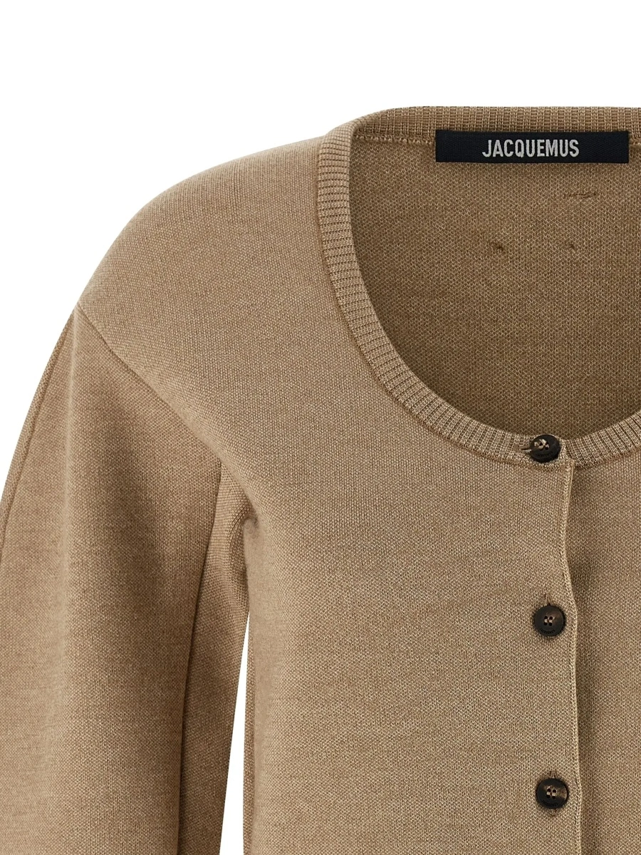 Cardigan JACQUEMUS bej din lana - Img 6