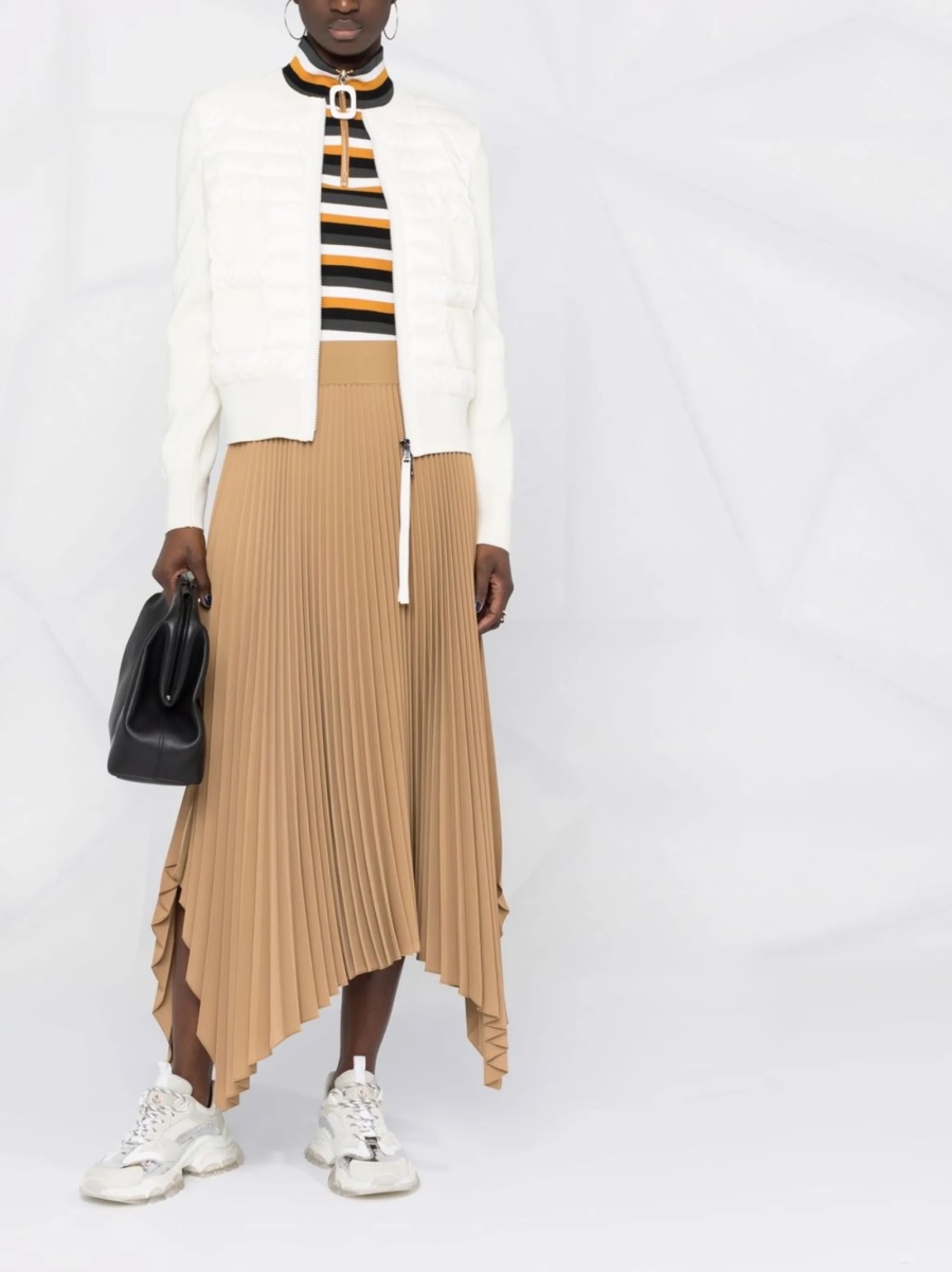 Cardigan Moncler alb din poliamida si lana - Img 2