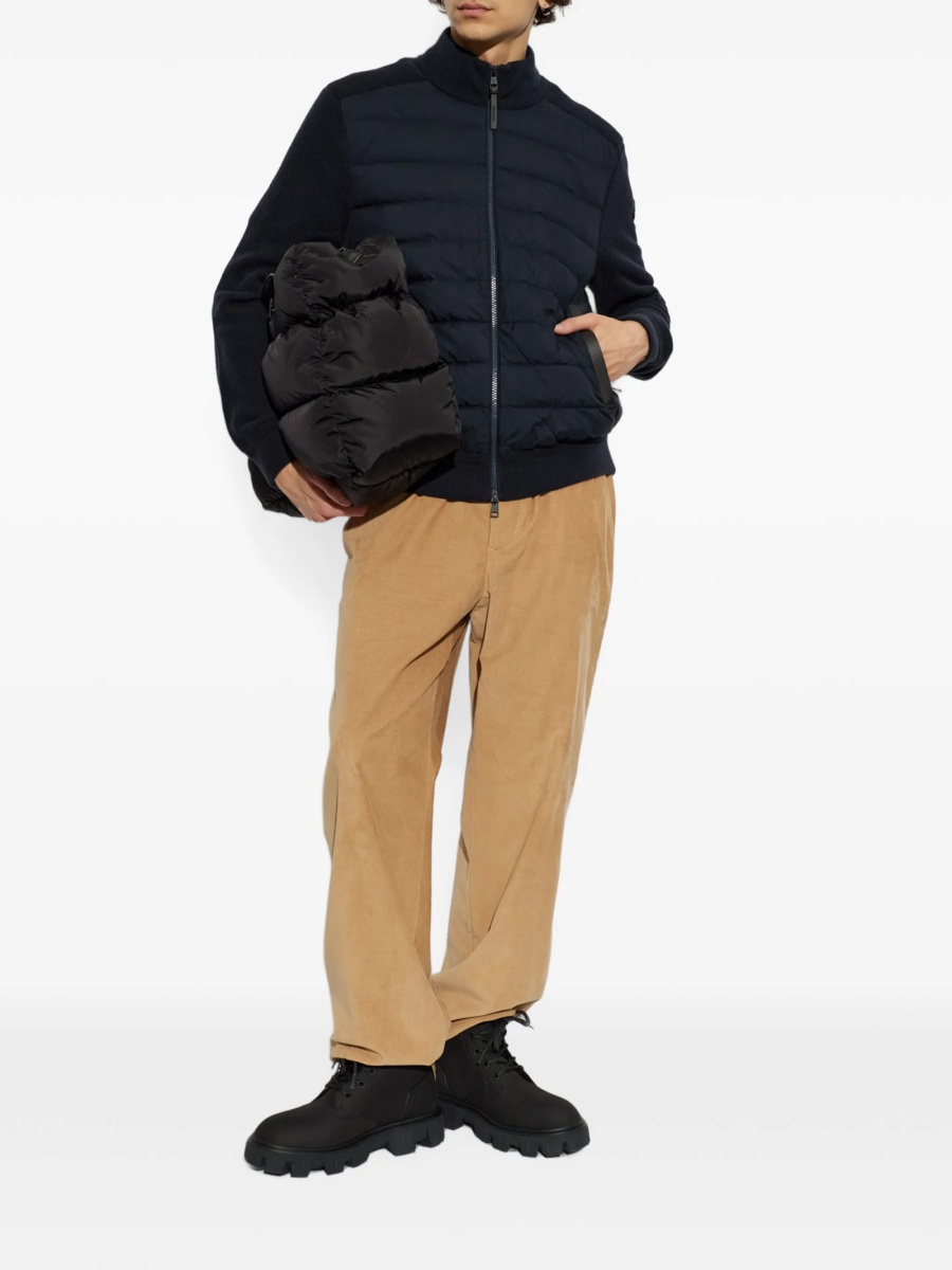 Cardigan Moncler albastru din lana si casmir - Img 2