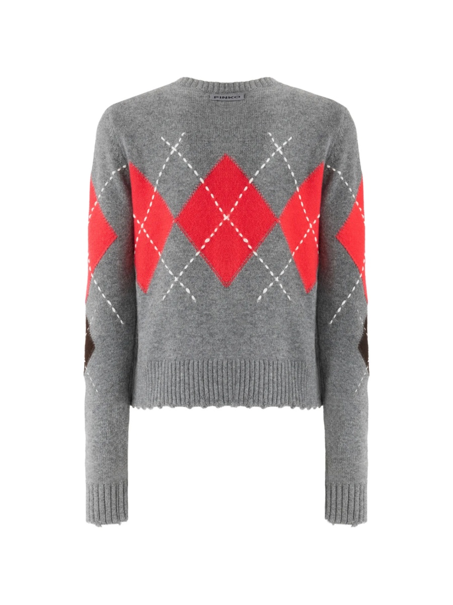 Cardigan Pinko gri din lana si casmir - Img 2