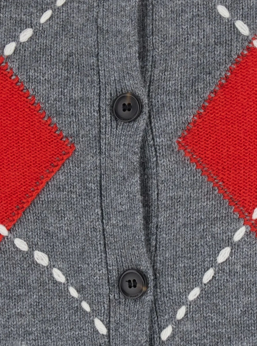 Cardigan Pinko multicolor din lana si casmir - Img 3