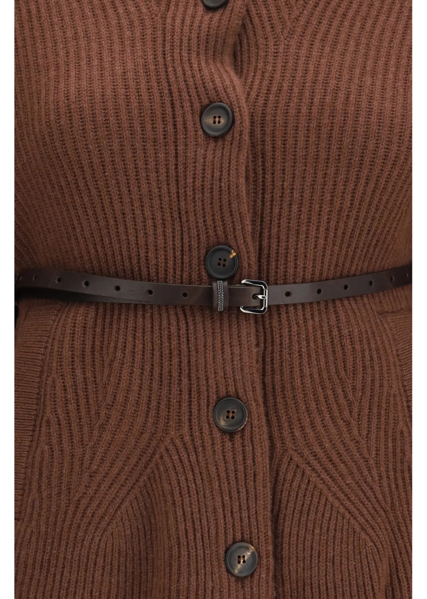 Cardigane High neck Cardigan with belt - Img 3