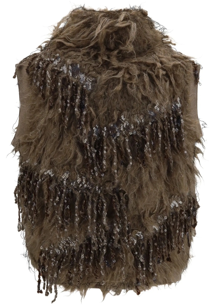Cardigane Mohair-blend sequin zip Cardigan - Img 2