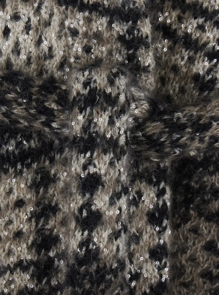 Cardigane Multicolor Cardigan with belt and all-over applied sequins in mohair and wool Blend women - Img 3