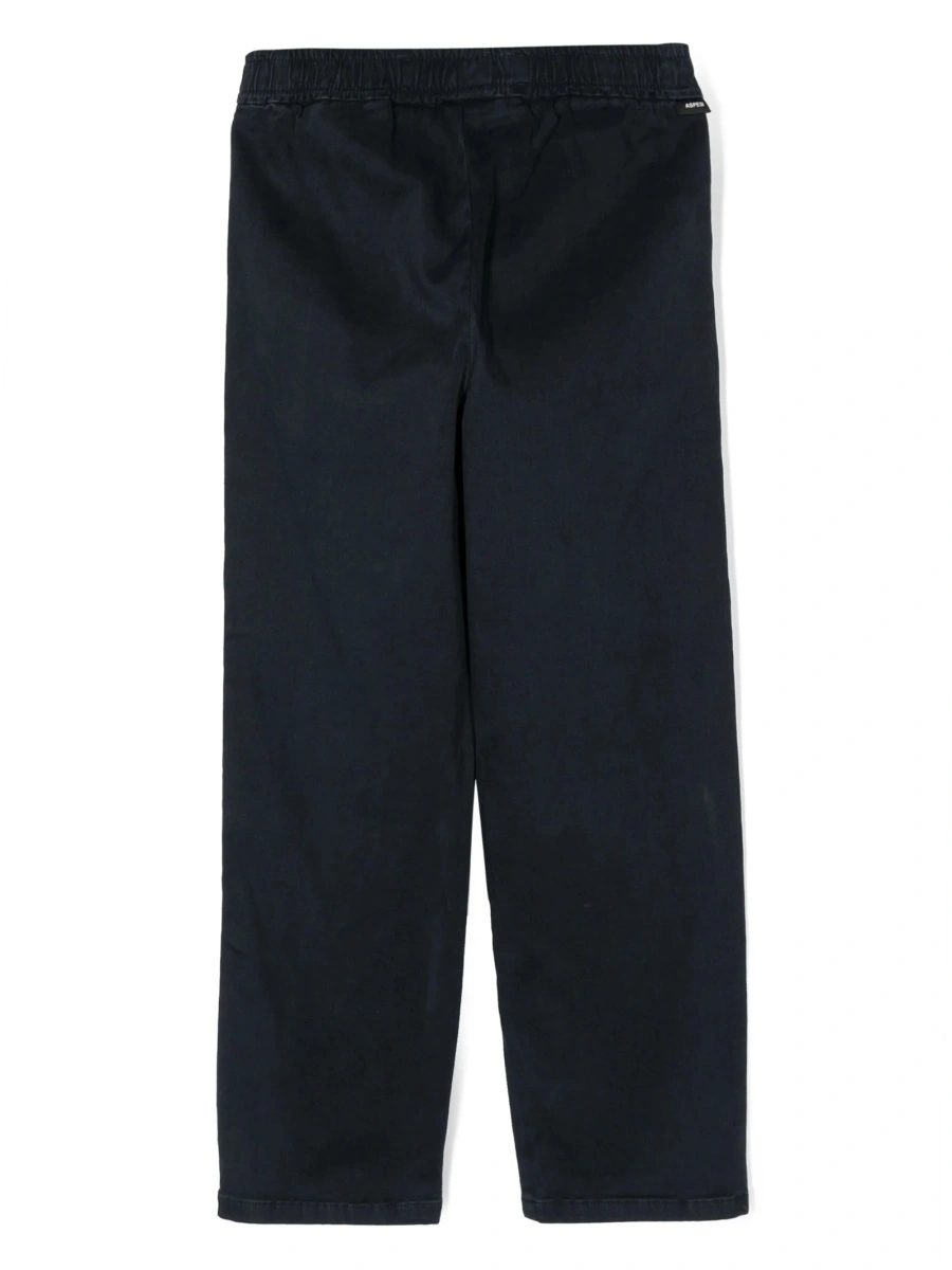 Chinos Aspesi albastri din spandex/elastan si bumbac - Img 2