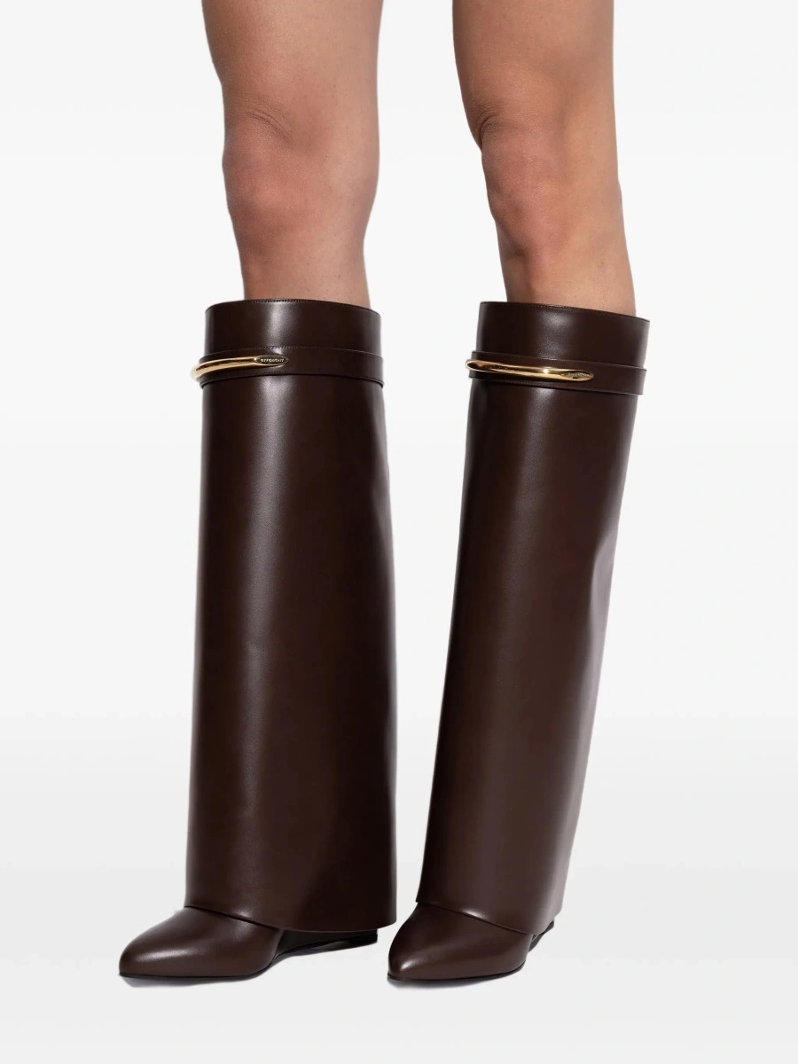 Cizme Givenchy maro din piele - Img 8