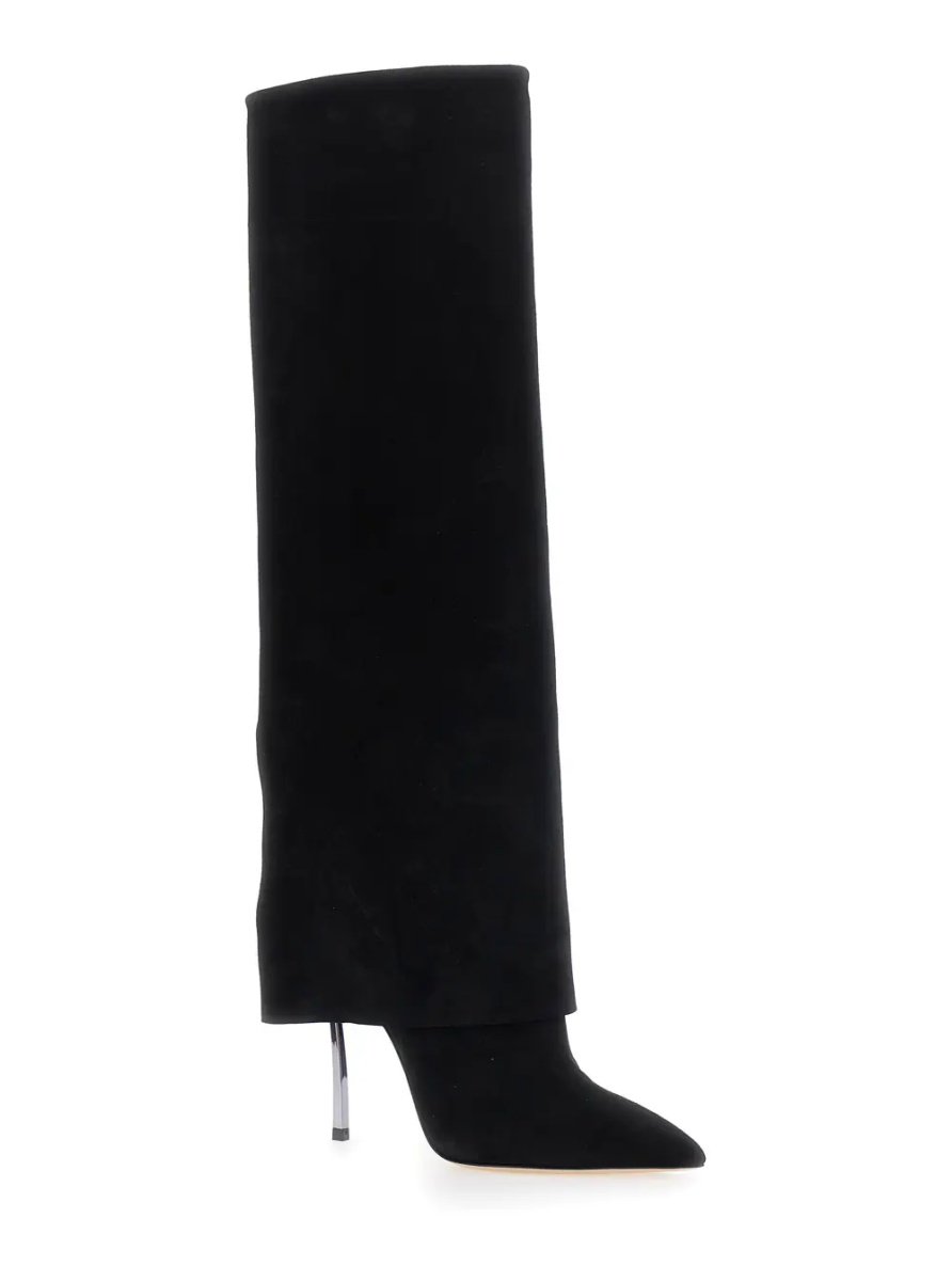 Cizme High-heeled Boot with Black Zinc Detail for Women - Img 2