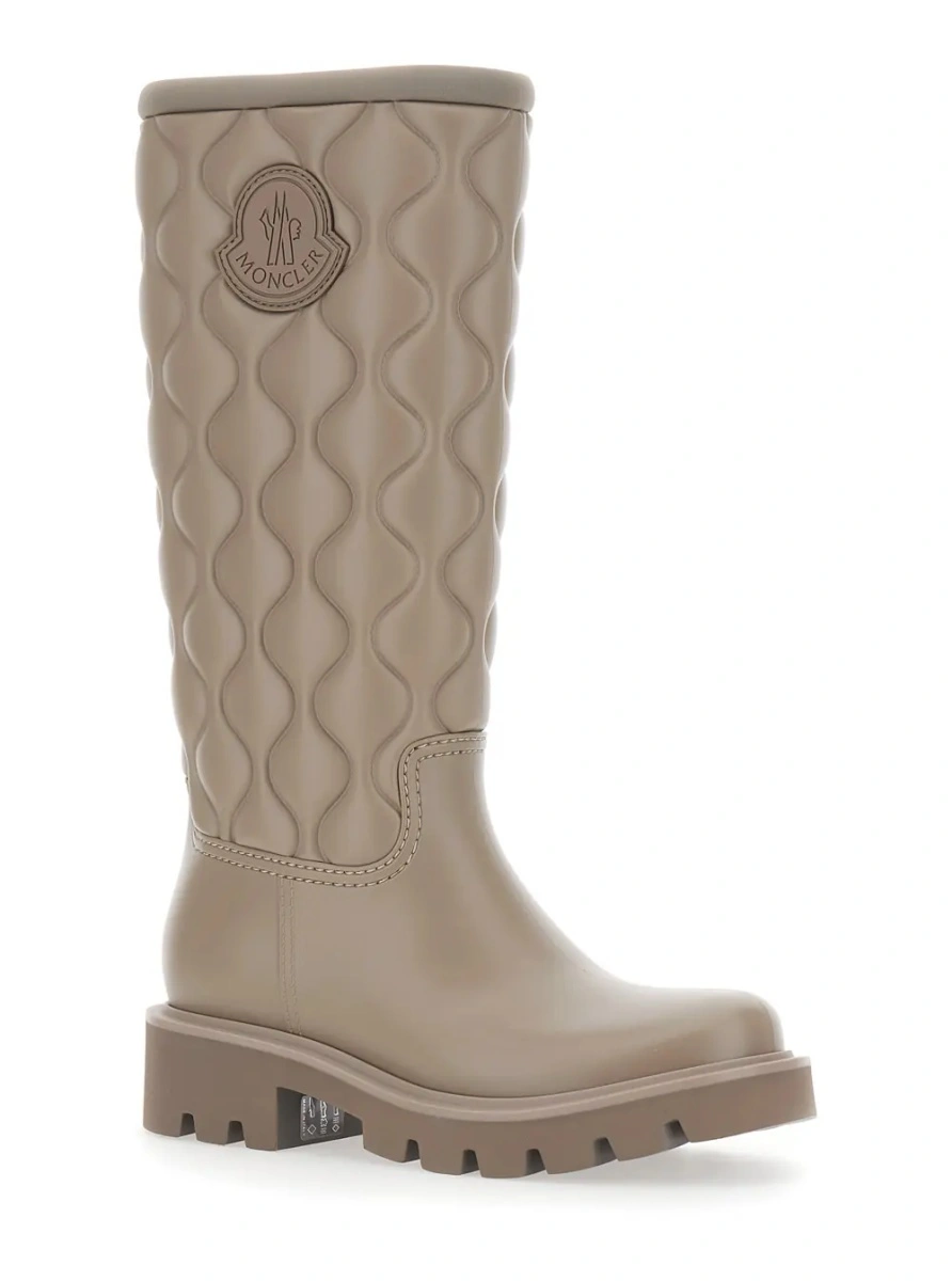 Cizme Moncler bej din plastic - Img 2