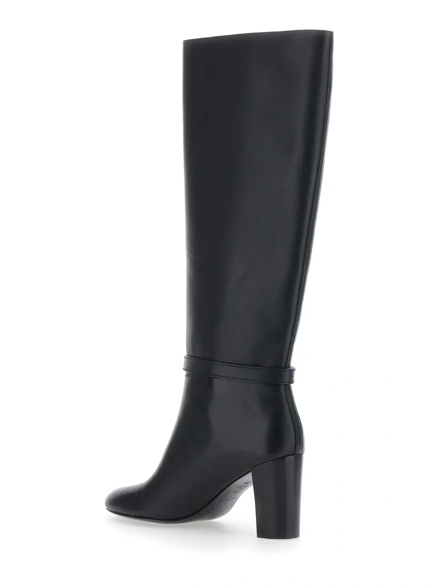 Cizme Tory Burch negre din piele - Img 3