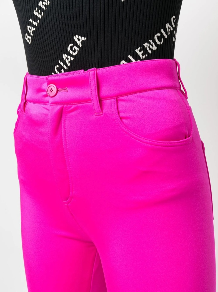 Colanti Balenciaga roz din spandex/elastan si poliamida - Img 5