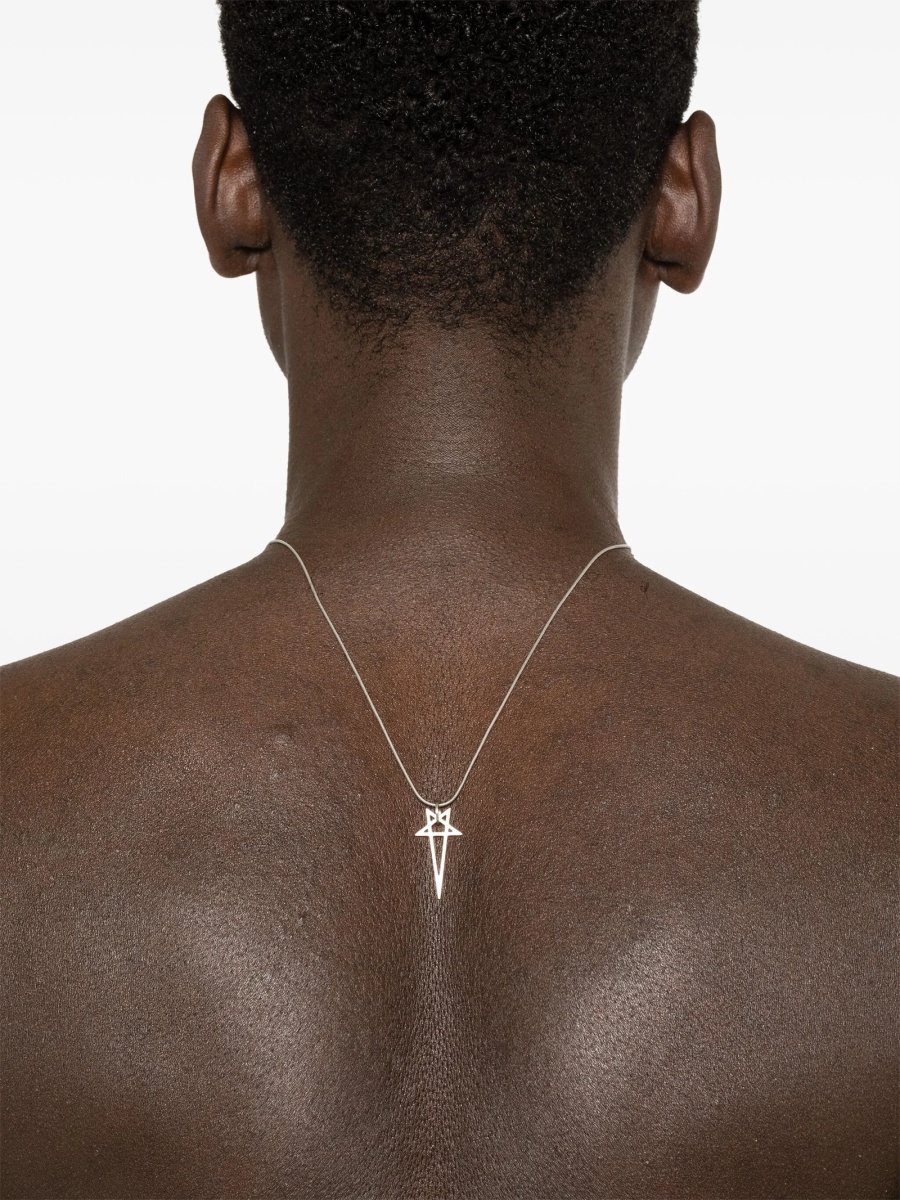 Colier Rick Owens argintiu - Img 2