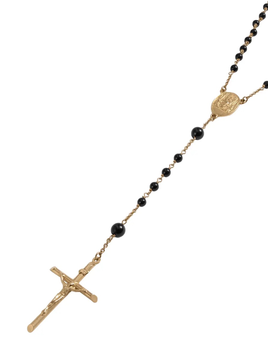 Coliere Gold Cross Pendant Necklace with Claw Clasp Closure on the Back for Men - Img 2