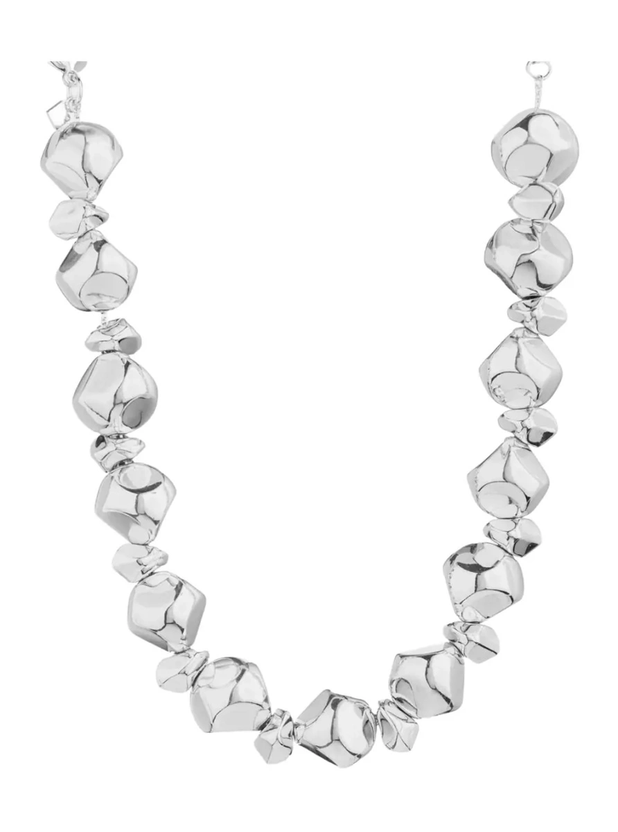 Coliere Necklace LACE MIX STONE with silver details and stones, metallic, women - Img 2