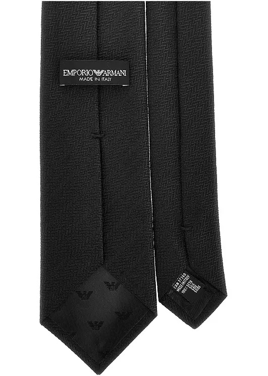 Cravate Silk necktie with jacquard motif - Img 2