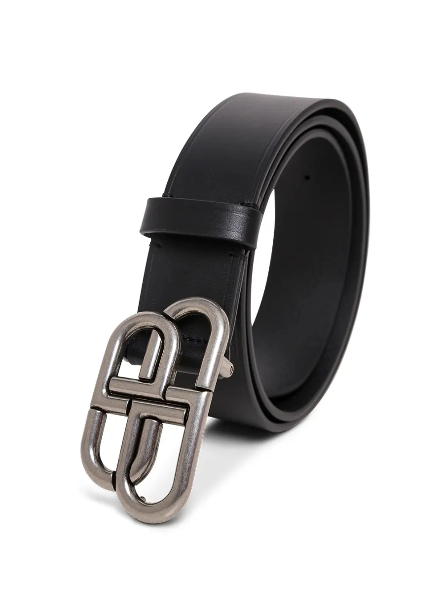 Curea Balenciaga neagra din piele - Img 2