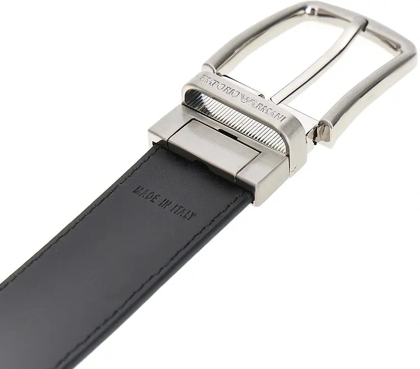 Curea Emporio Armani albastra din piele - Img 3