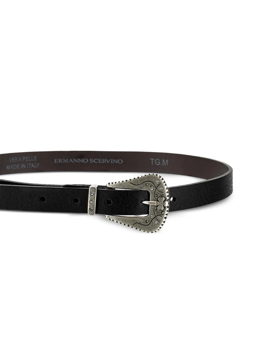 Curea Ermanno Scervino Kids neagra din piele - Img 2