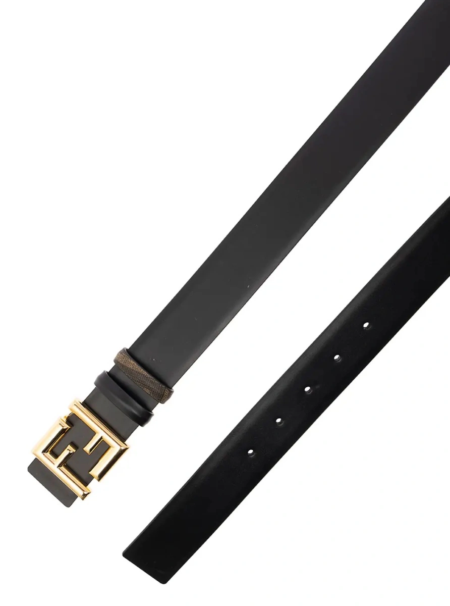 Curea Fendi neagra din piele - Img 3