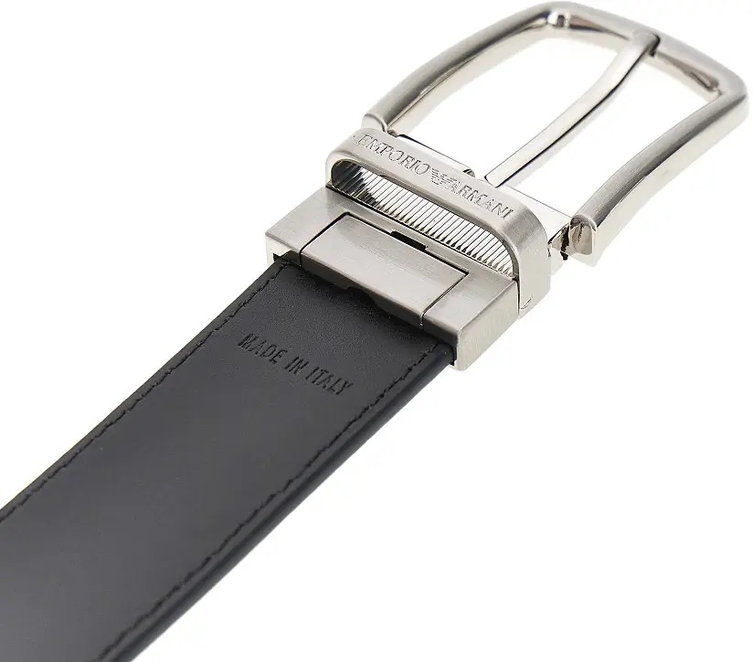 Curea Reversible leather belt with logo - Img 3