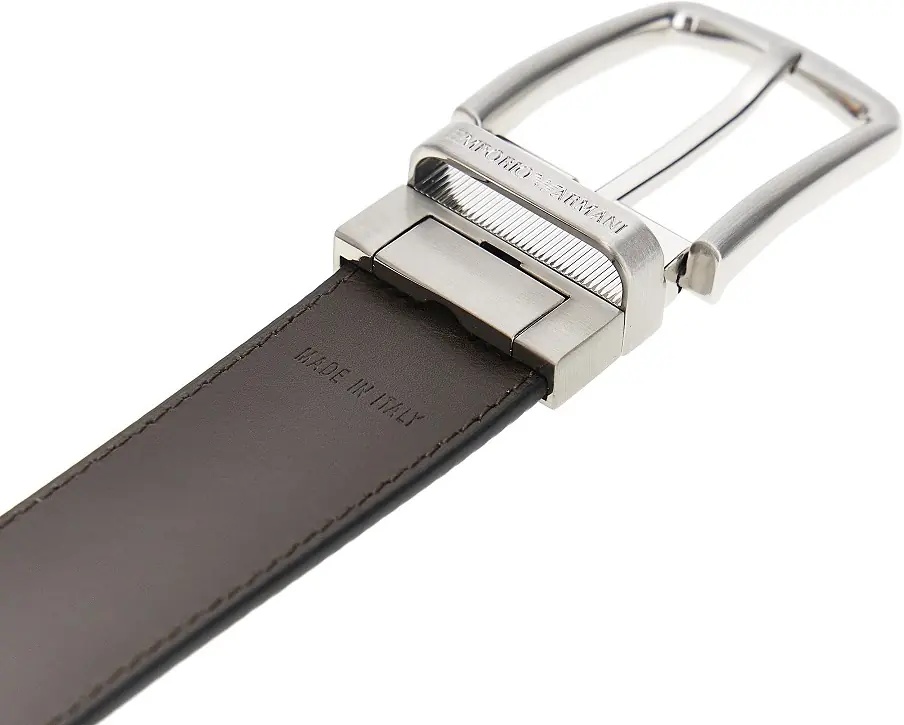 Curea Reversible leather belt with logo - Img 3