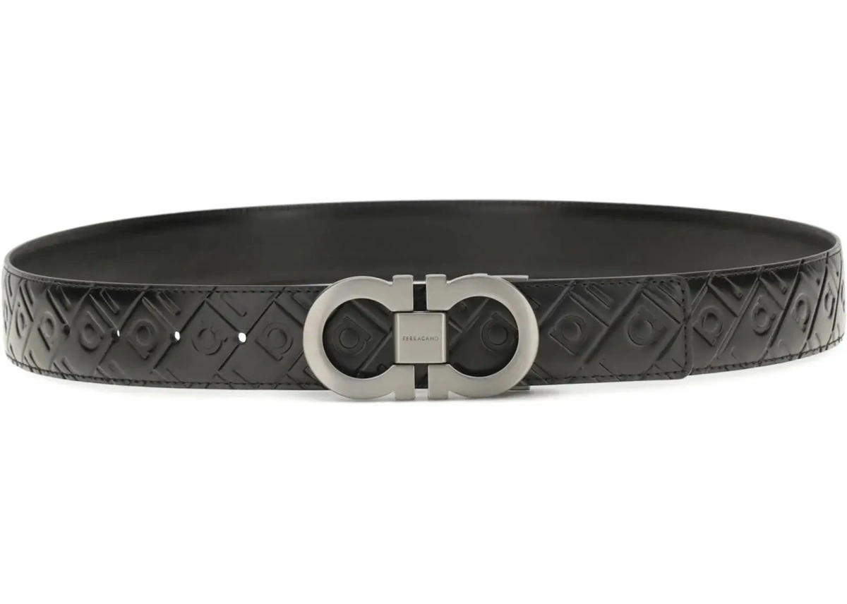 Curea Reversible leather Gancini Belt - Img 4