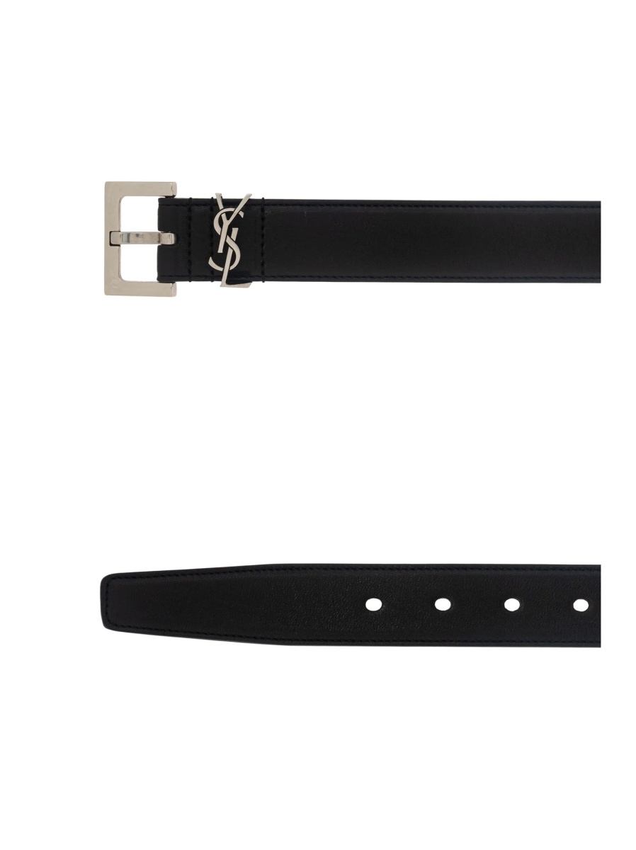 Curea Saint Laurent neagra din piele - Img 4